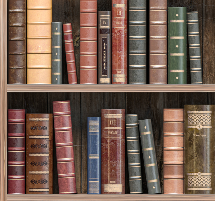 Tapete Büro Bibliothekregal - TenStickers