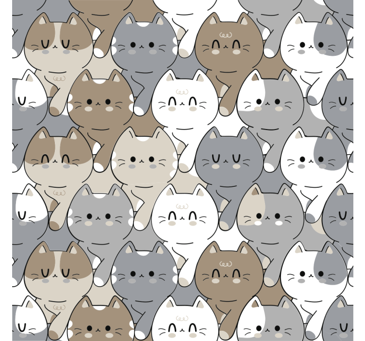 Tapete Kinderzimmer süße Katzen Design - TenStickers