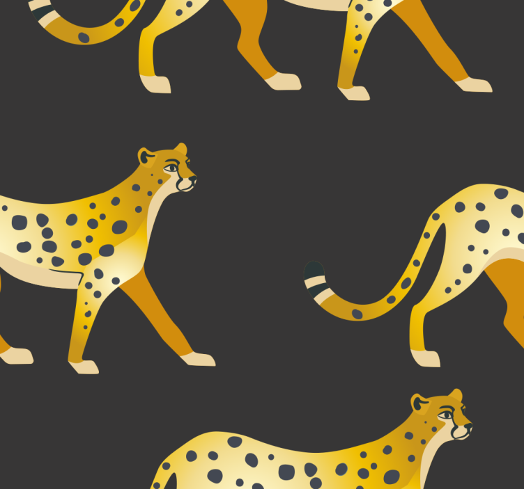 Tapete schwarz goldene Panther - TenStickers