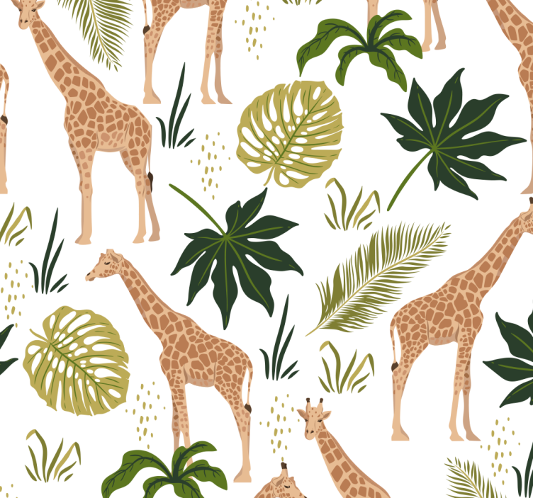 Tapete Tiere safari-giraffen-thema - TenStickers