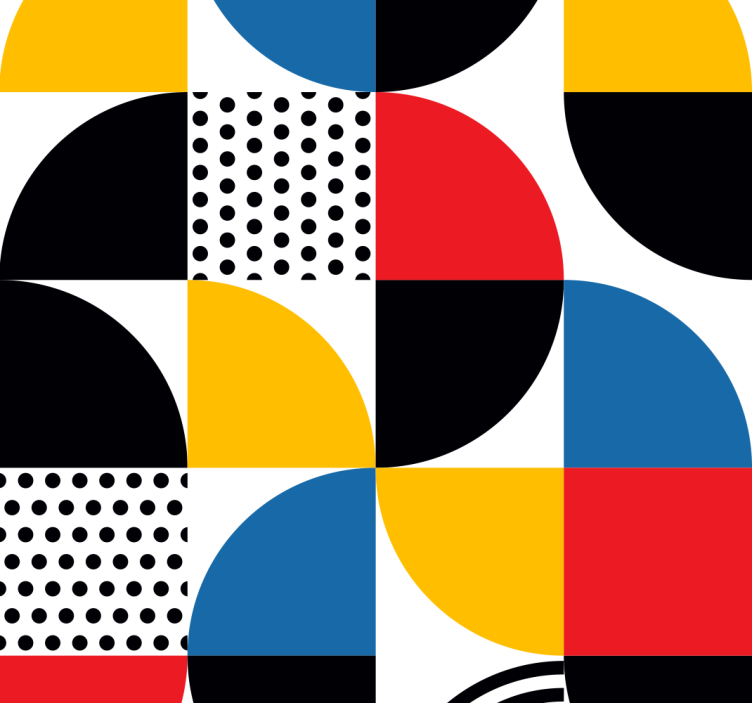 Tapete geometrisch geometrische kreise fusion - TenStickers