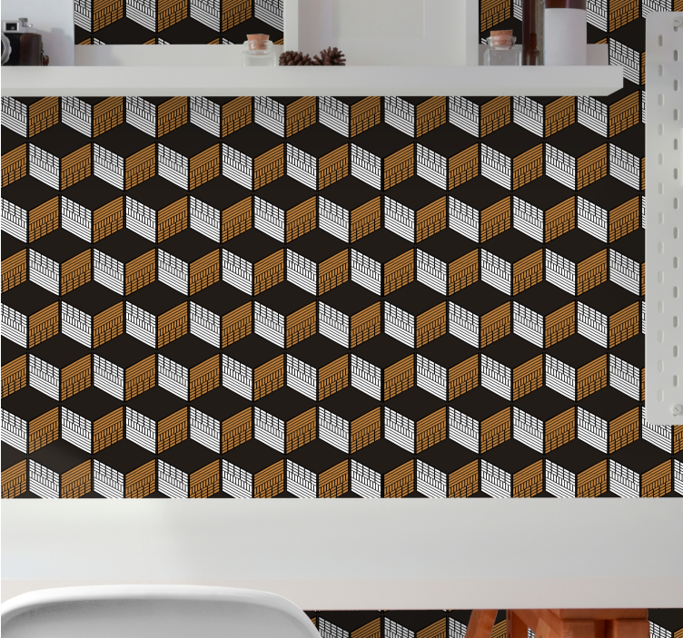 3D Tapete kubische illusionskunst - TenStickers