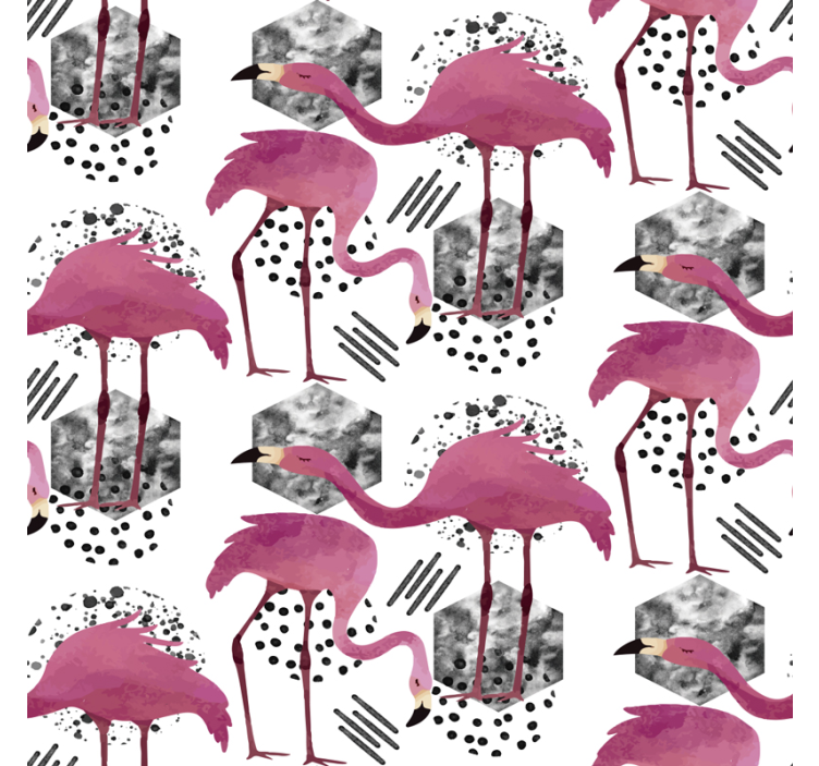 Tapete Vögel flamingoparade - TenStickers