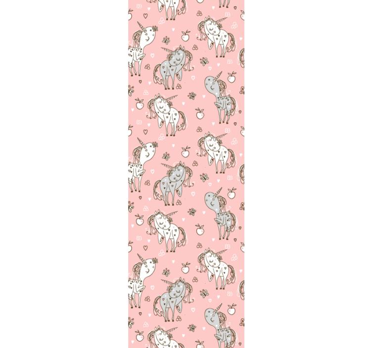 Tapete Tiere rosa einhorn-motiv - TenStickers