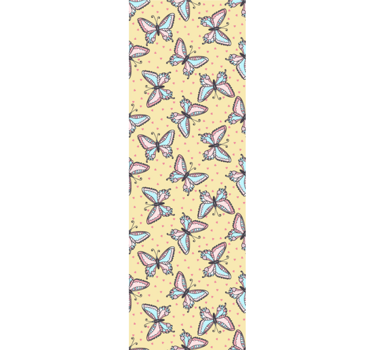 Tapete Schmetterling buntes gelbes muster - TenStickers