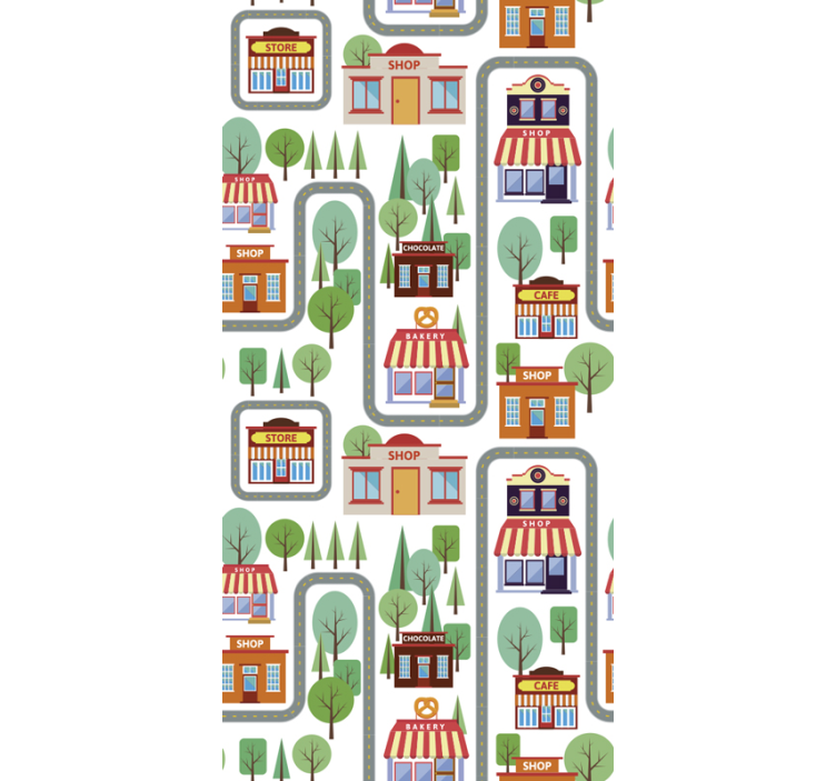 Tapete Stadt bezaubernde stadtlandschaft - TenStickers