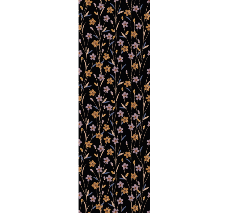 Tapete florale ornamente mit blumenstängelmuster - TenStickers