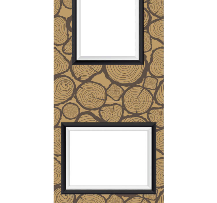 Muster Tapete baumringmuster - TenStickers