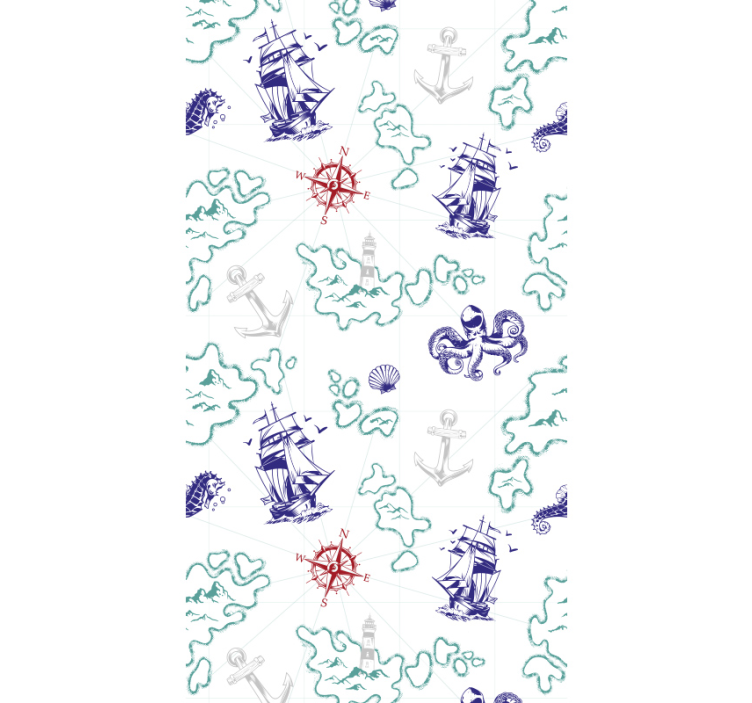 Tapete Kinderzimmer thema nautisches abenteuer - TenStickers