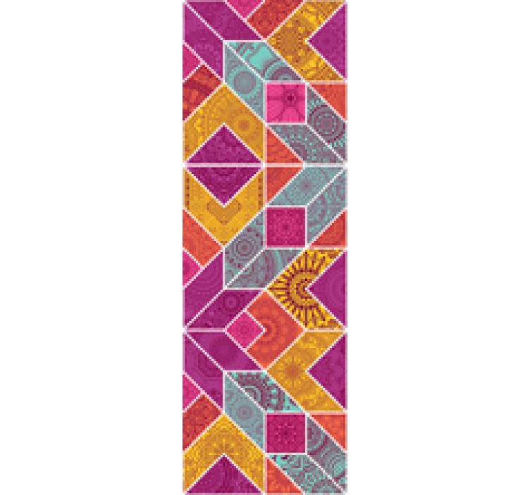 Tapete Hochzeit buntes geometrisches muster - TenStickers