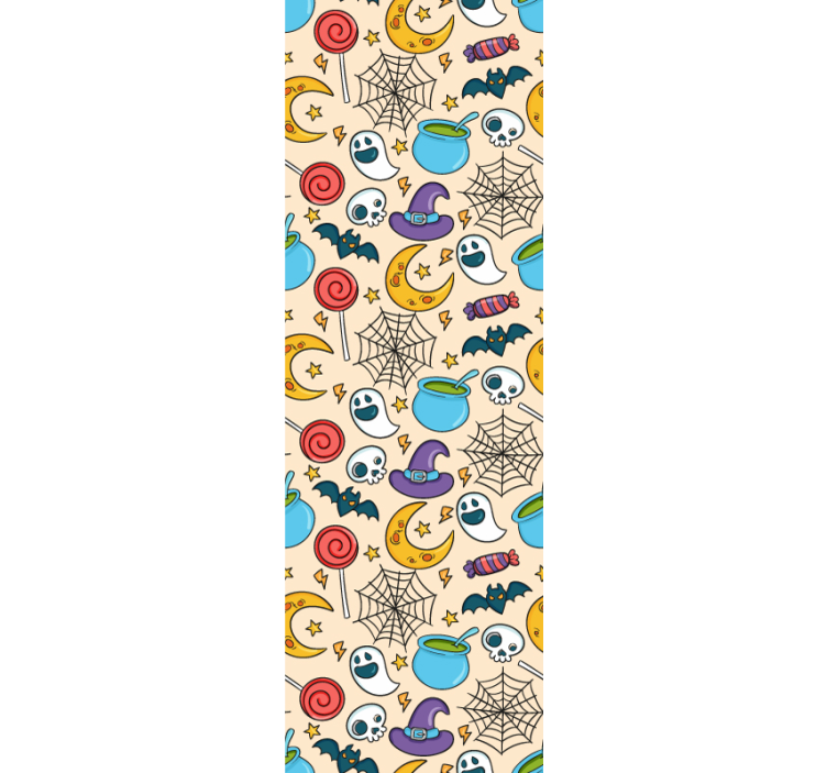 Halloween Tapete gruseliges buntes muster - TenStickers