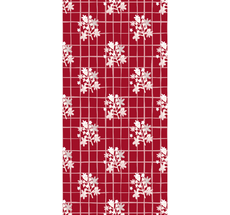 Tapete florale Ornamente blumenmosaikmuster - TenStickers