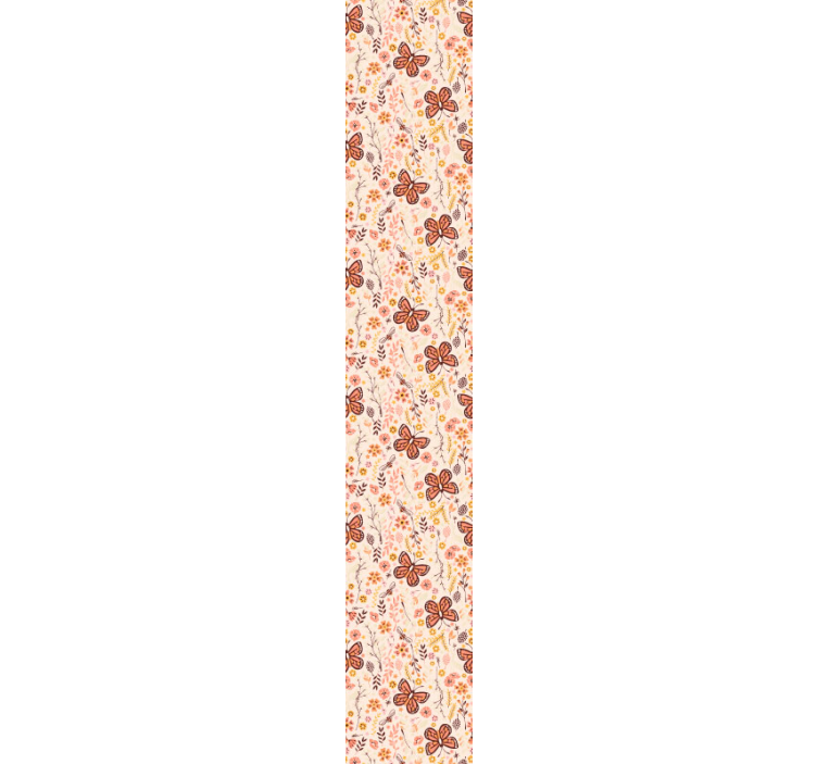 Tapete schmetterling mit pinken blumen - TenStickers