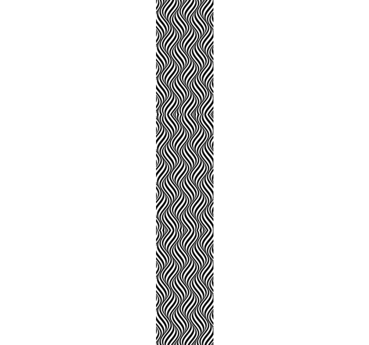 Tapete geometrisch fließendes schwarz-weißes muster - TenStickers