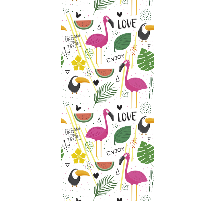 Tapete Kinderzimmer flamingoträume - TenStickers