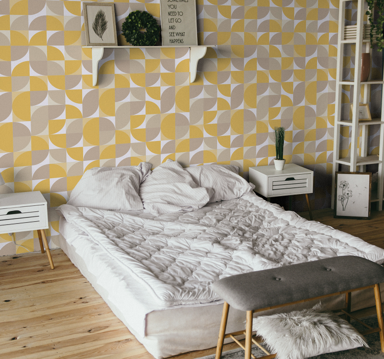 Tapete geometrisch kreisförmiges musterdesign - TenStickers