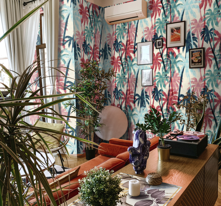 Tapete dschungel mit lebendiger palmenkrone - TenStickers