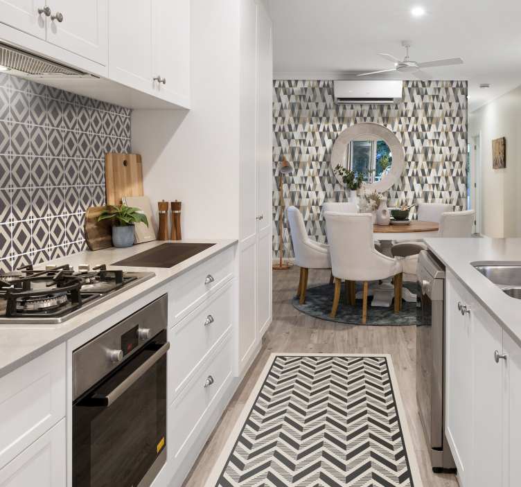 Tapete Dreiecke brauner mustermix - TenStickers