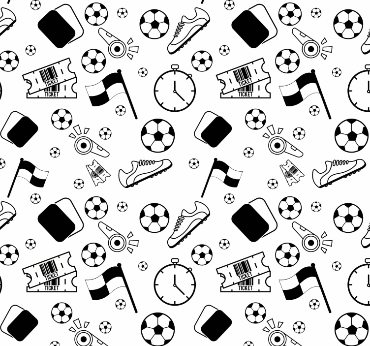 Tapete skandinavisch fußball motive - TenStickers