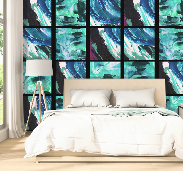 Abstrakt tapete blauer Schatz - TenStickers