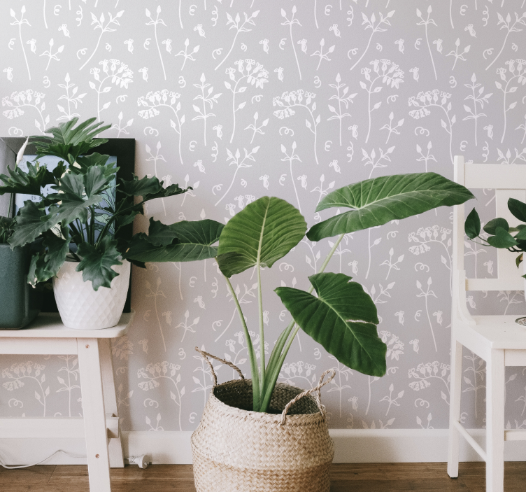 Blumentapete floral botanisch - TenStickers