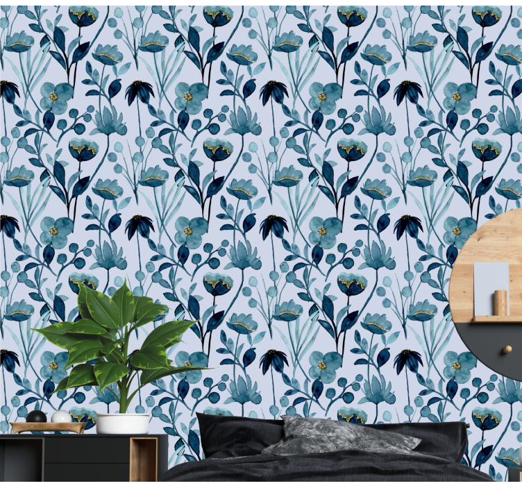 Blumentapete florale botanische eleganz - TenStickers