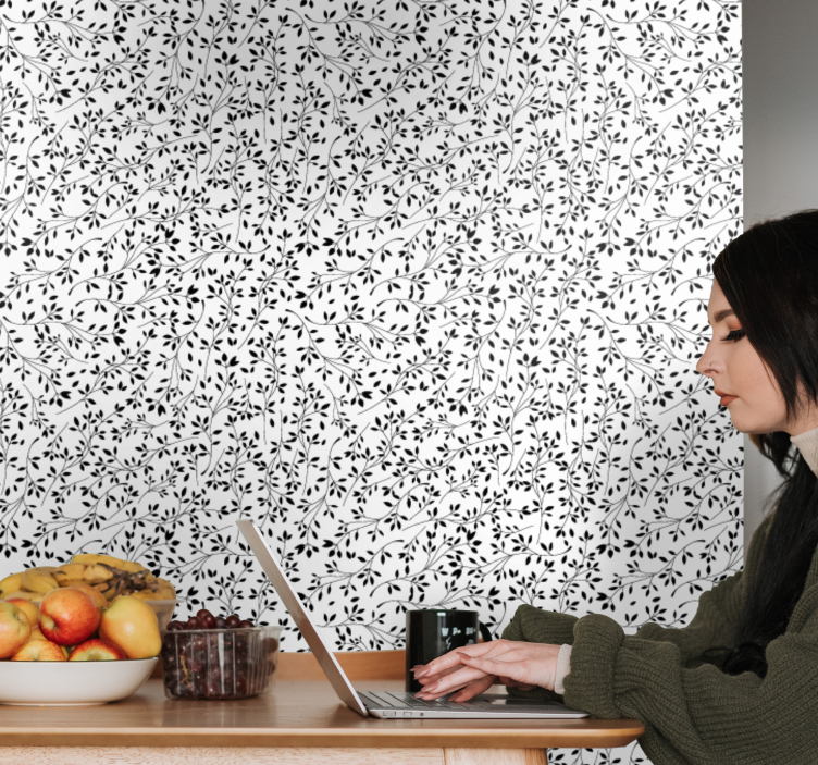 Blumentapete Natur florale Komplexität - TenStickers