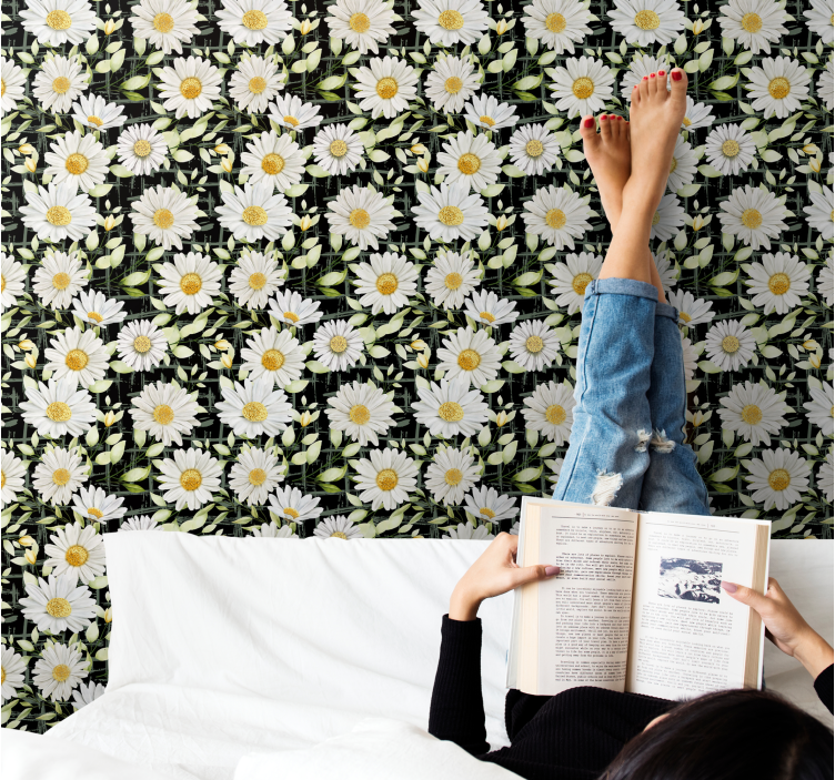 Blumentapete gänseblümchen blumenarrangement - TenStickers