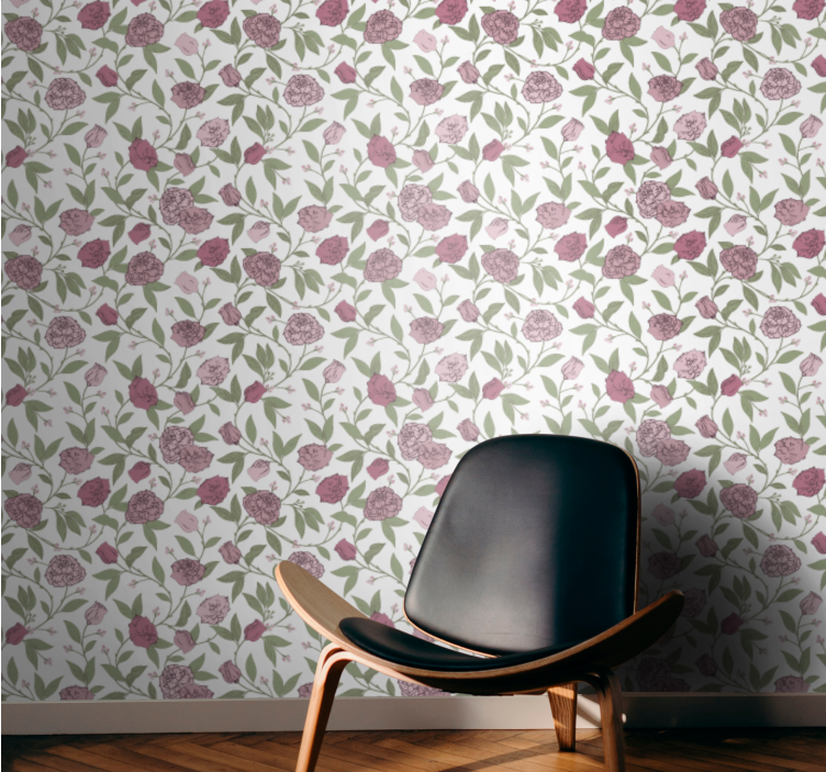 Blumentapete mit floralem charme - TenStickers