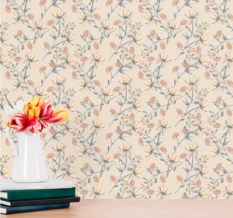 Blumentapete schönes blumendesign - TenStickers