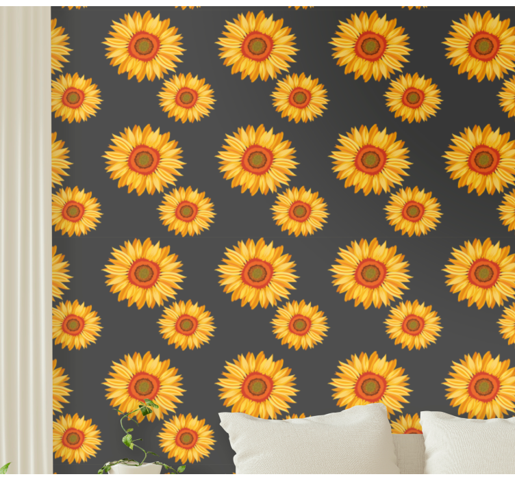 Tapete Natur Sonnenblumen-Eleganz - TenStickers