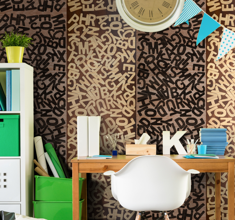 Tapete Jugendzimmer Buchstabensalat - TenStickers