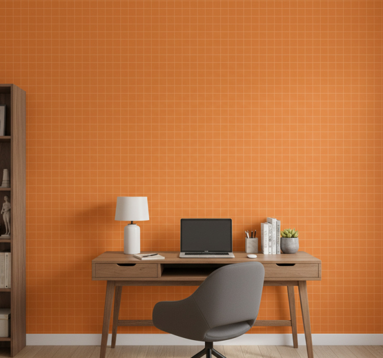 Büro tapete in erstaunlichem orange - TenStickers