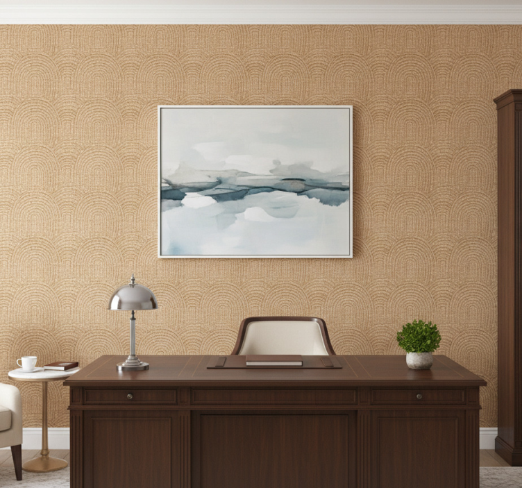 Büro tapete mit gewebtem bogen-effekt - TenStickers