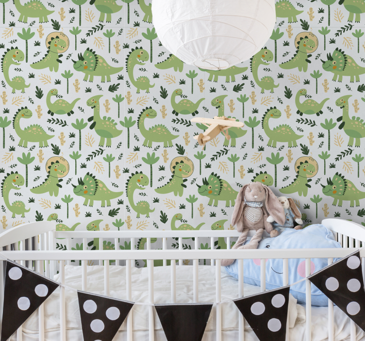 Dino Tapete dinosaurier-kinderzimmer-thema - TenStickers