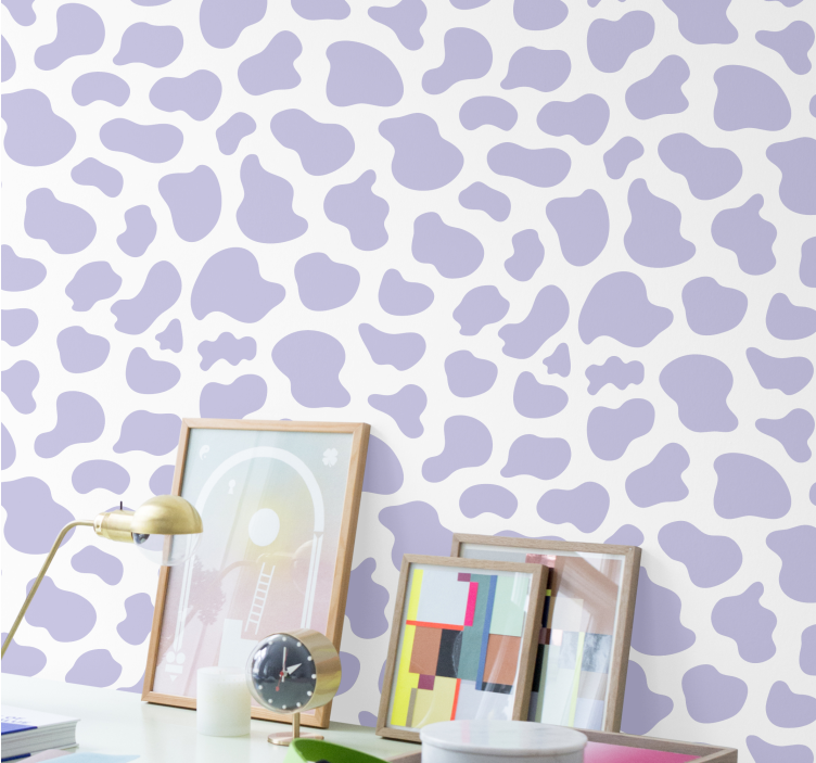 Tapete Leopard violette flecken - TenStickers