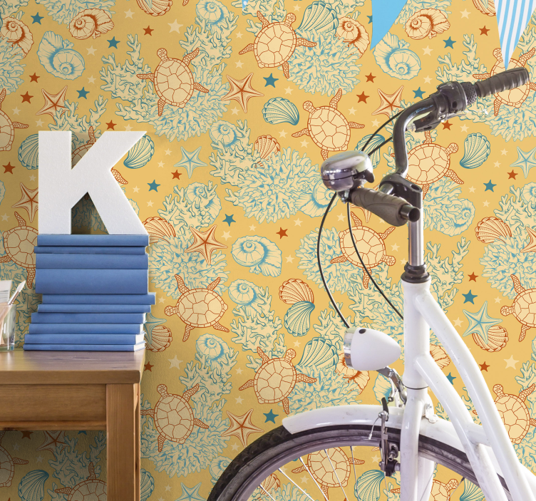 Tapete Fische ensemble mit maritimen motiven - TenStickers