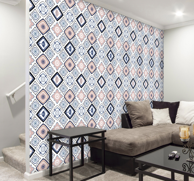 Fliesen Tapete fliesenmuster eleganz - TenStickers