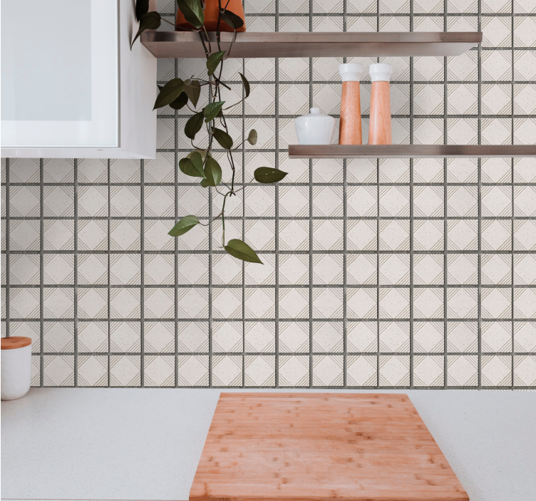 Fliesen Tapete strukturiertes rasterlayout - TenStickers