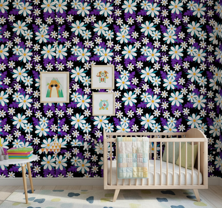 Fototapete wald bunte blumenpracht - TenStickers