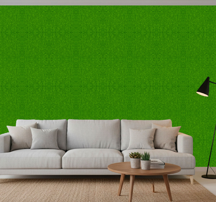 Fototapete wald mit grünem realistischem gras - TenStickers