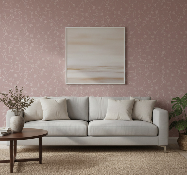 Fototapete wald mit sanftem blumenmuster - TenStickers