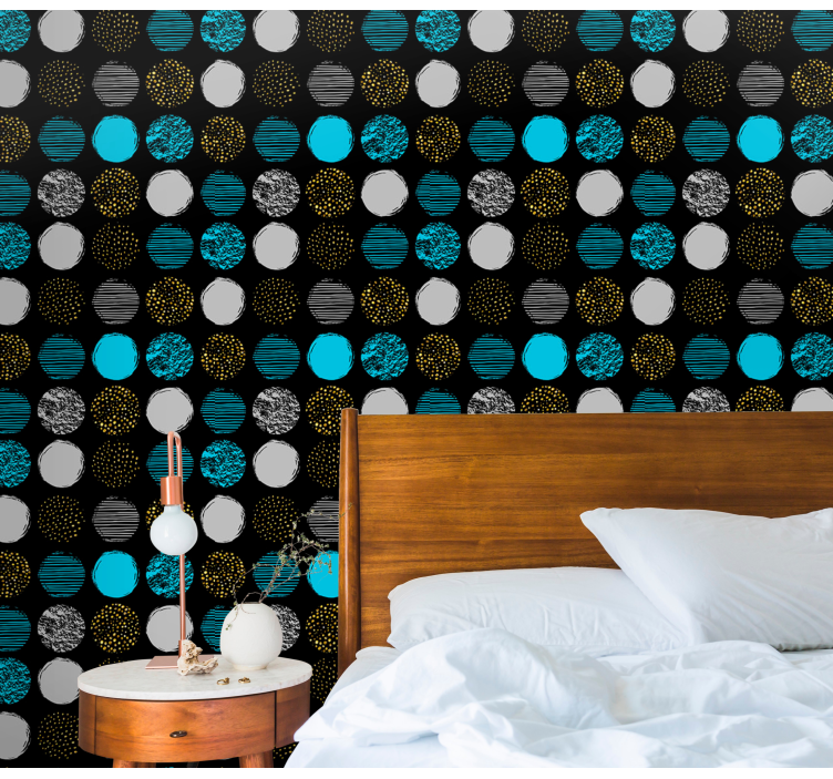 Tapete geometrische Muster geometrisches punkte-ensemble - TenStickers