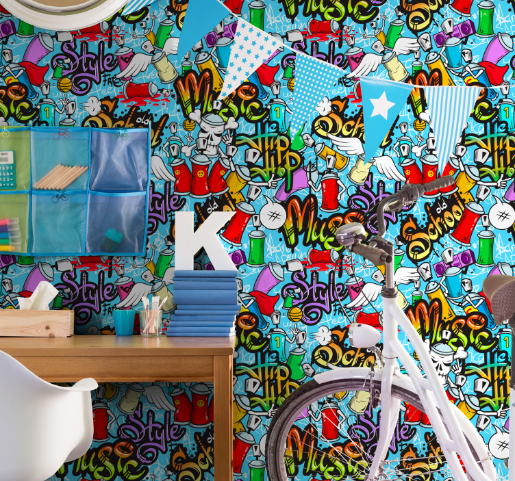 Tapete Jugendzimmer Graffiti Kunst - TenStickers