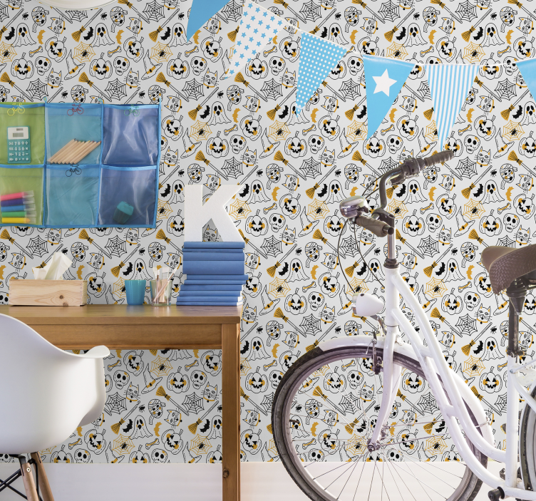 Halloween Tapete gruselige icon-sammlung - TenStickers