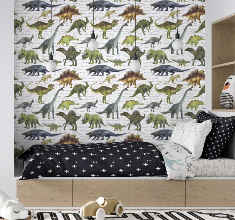 Tapete Kinderzimmer Realistische dinosaurier - TenStickers