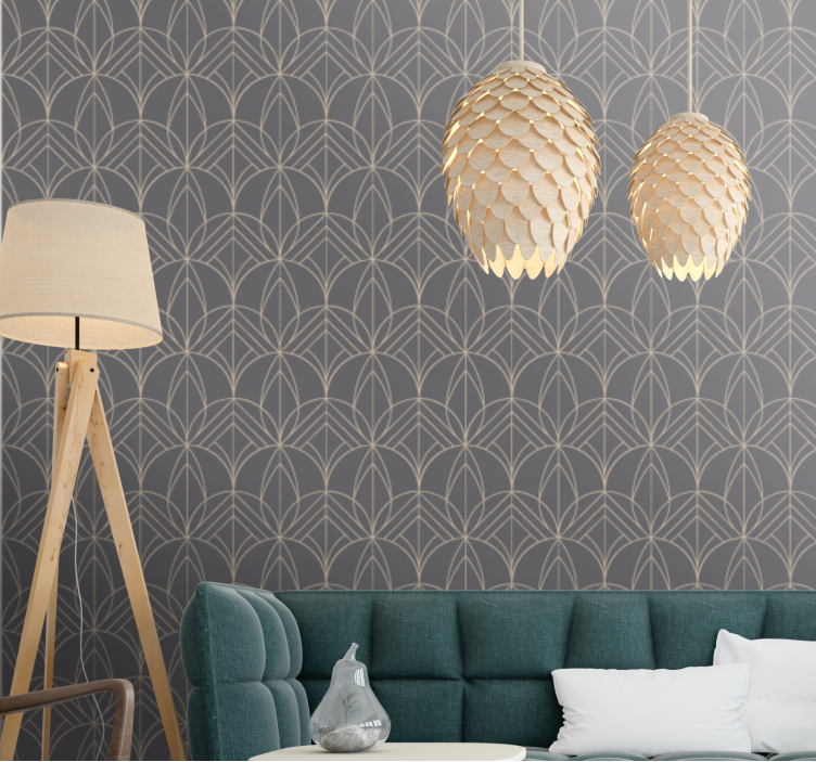 Tapete Wohnzimmer graues elegantes musterdesign - TenStickers