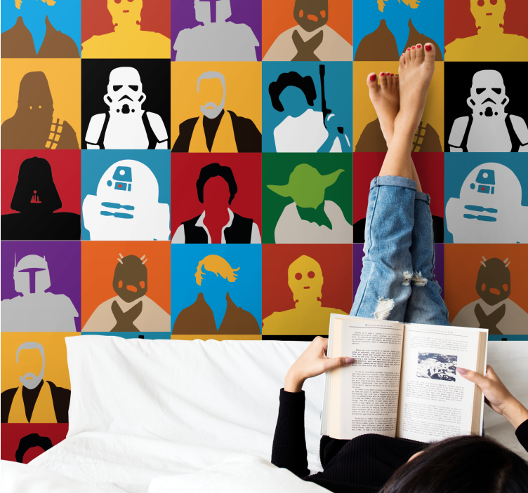 Kunst Tapete ikonische silhouetten - TenStickers