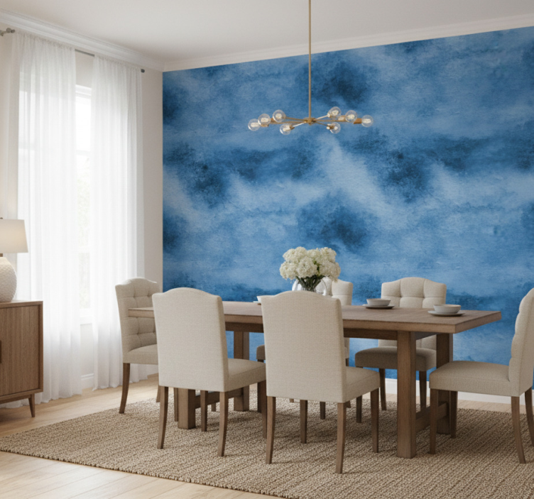 Marmor tapete elegante blaue textur - TenStickers