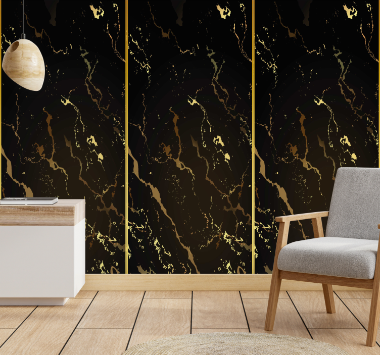 Marmor Tapete elegante goldene adern - TenStickers